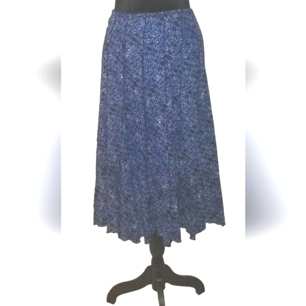 VERY Pretty Coldwater Creek Blue Georgette midi skirt. SOLD